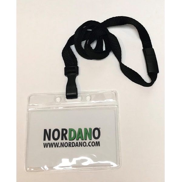 Billede af Kortholder / bæreetui blød plast 86 x 54 mm klar med black lanyard. 60270310+60270541